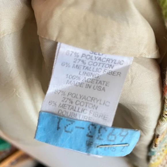 Vintage Chevron Textured Tweed like A line Mini Skirt L - Picture 7 of 7